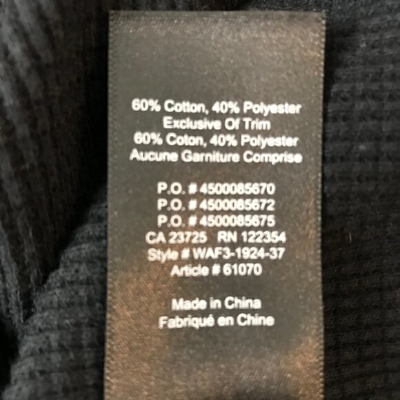 Aritzia TNA Black Waffle Knit Thermal Turtle Neck Long Sleeved Top Size XXS - Picture 7 of 7